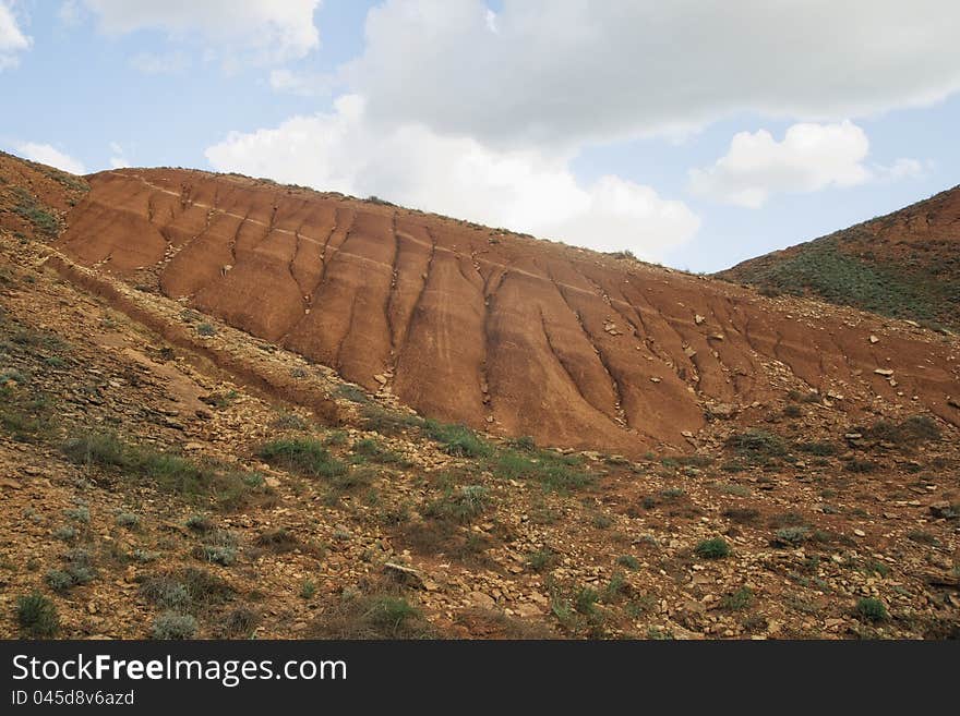 Spur of Big Bogdo mountain