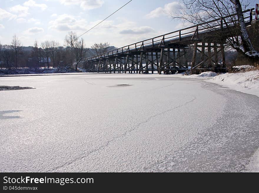 Frozen river