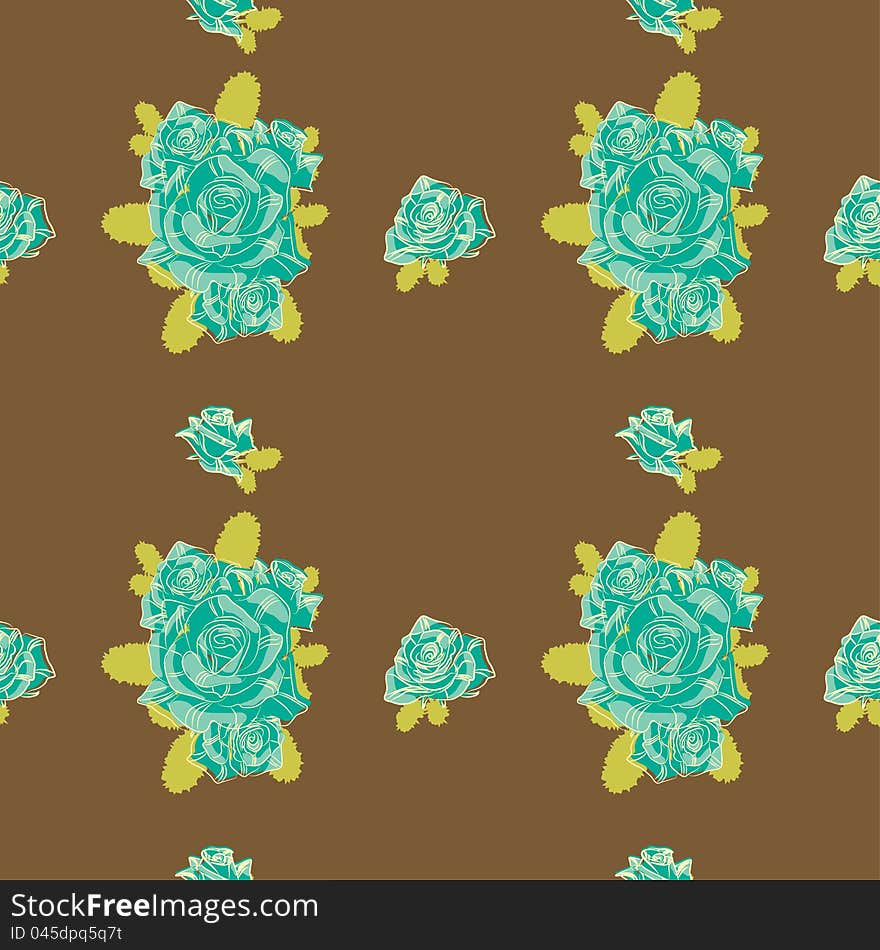 Simple seamless background with roses. Simple seamless background with roses