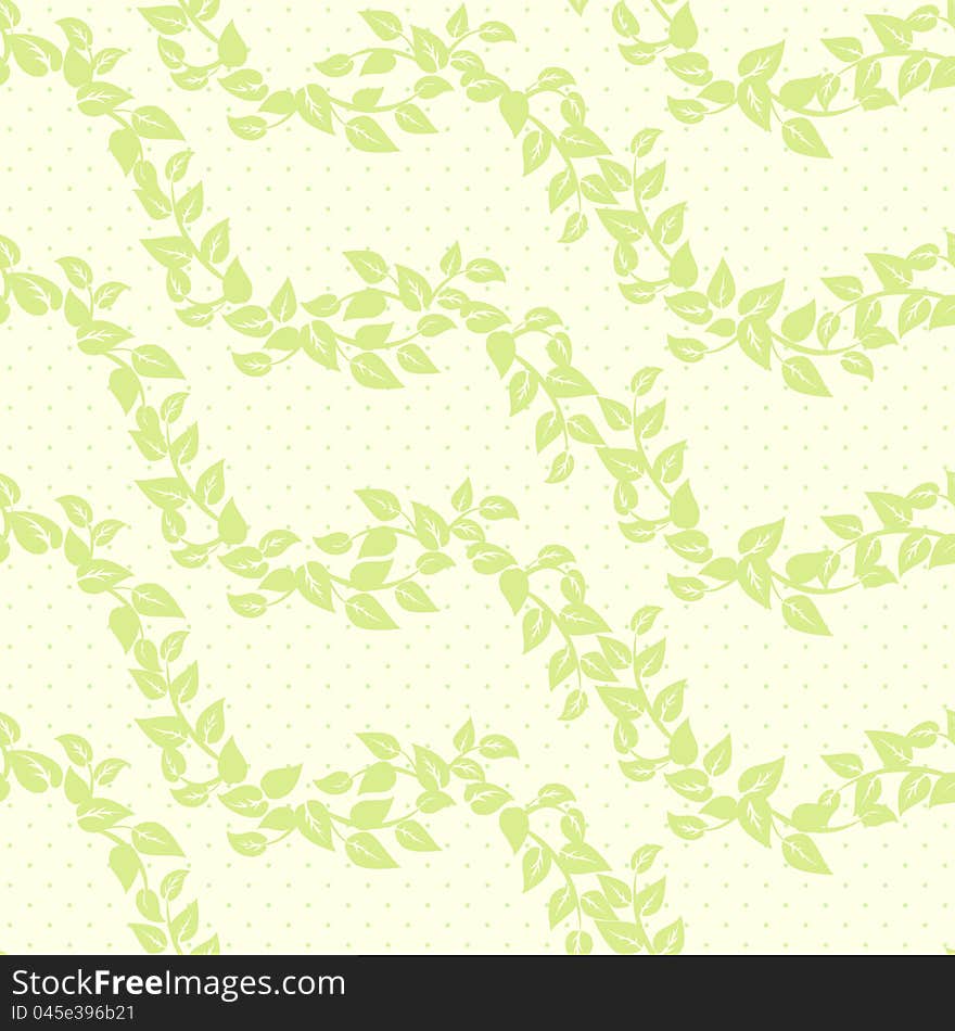 Seamless vector background with gentle spring leaves. Seamless vector background with gentle spring leaves