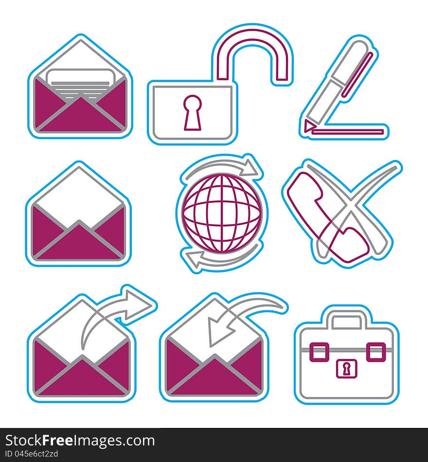 Vector business icons set 3. Vector Illustration EPS 8. Vector business icons set 3. Vector Illustration EPS 8.