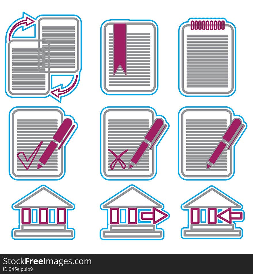 Vector business icons set 5. Vector Illustration EPS 8. Vector business icons set 5. Vector Illustration EPS 8.