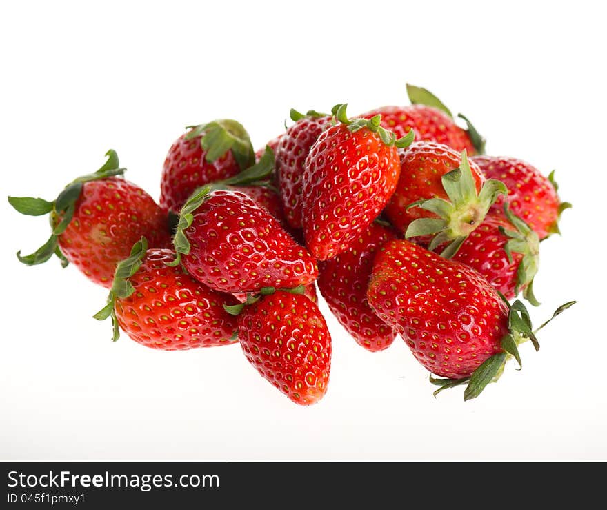 Fresh strawberry on white background