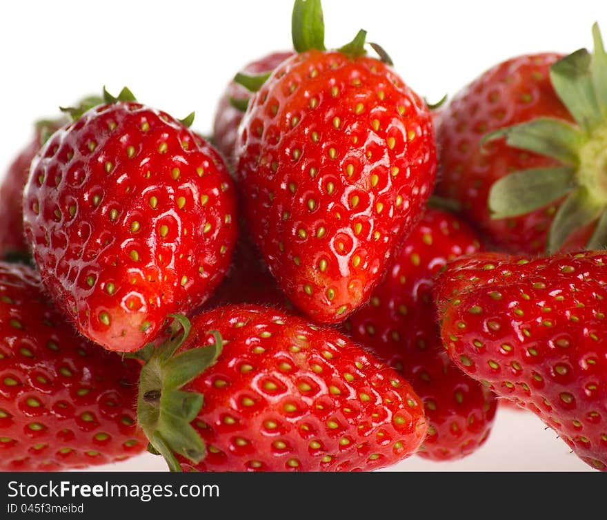 Fresh strawberry on white background