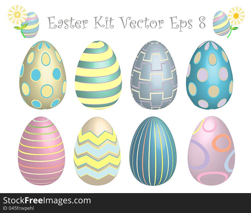 A group of Easter Eggs in Vector eps8 format. A group of Easter Eggs in Vector eps8 format.