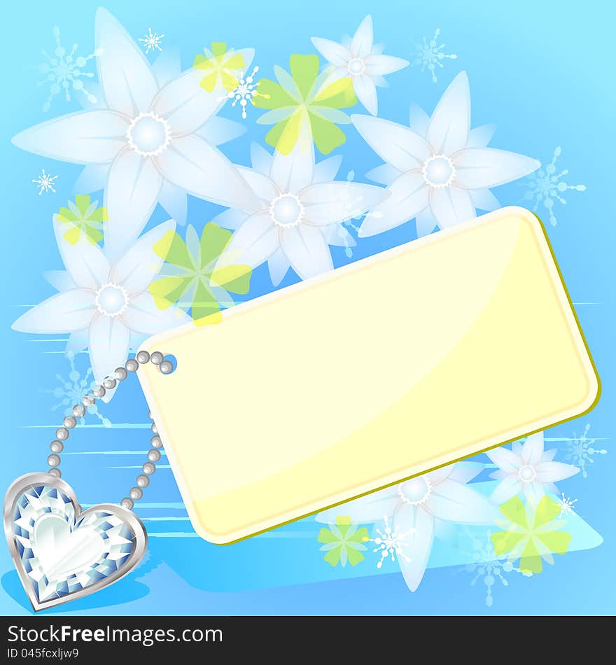 Card And White Flowers