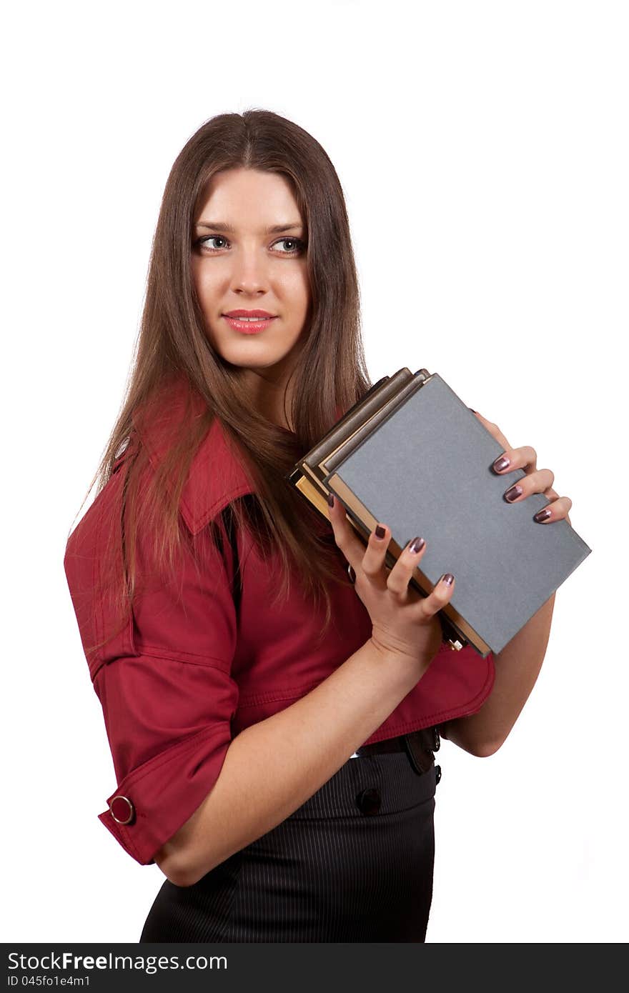 The student with the book. The student with the book