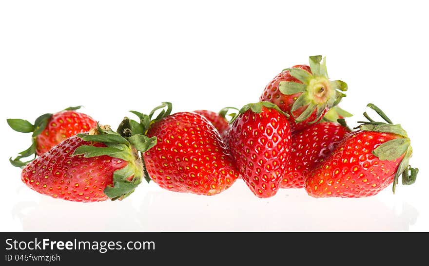 Fresh strawberry on white background