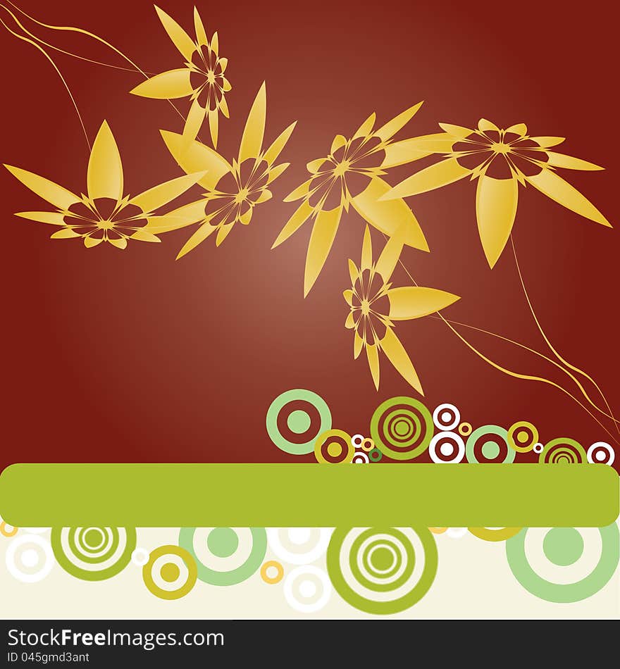 Abstract flowers background with place for your text