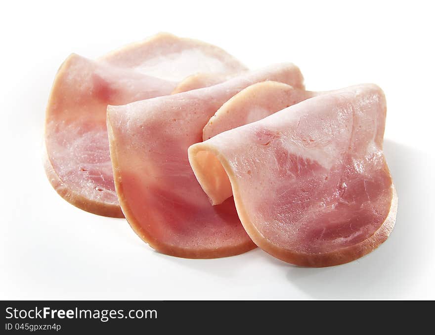 Pieces of ham