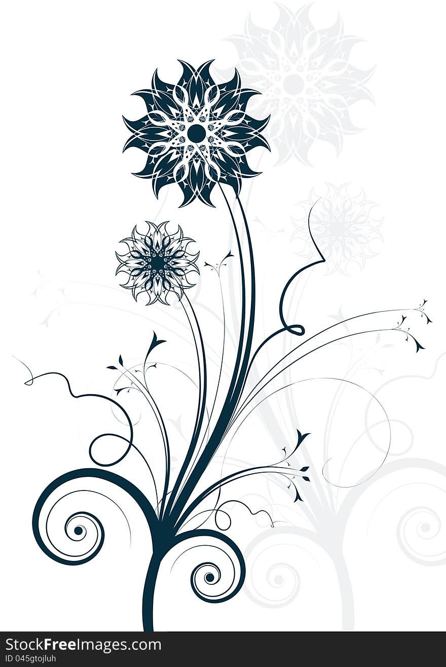 Abstract flowers background with place for your text