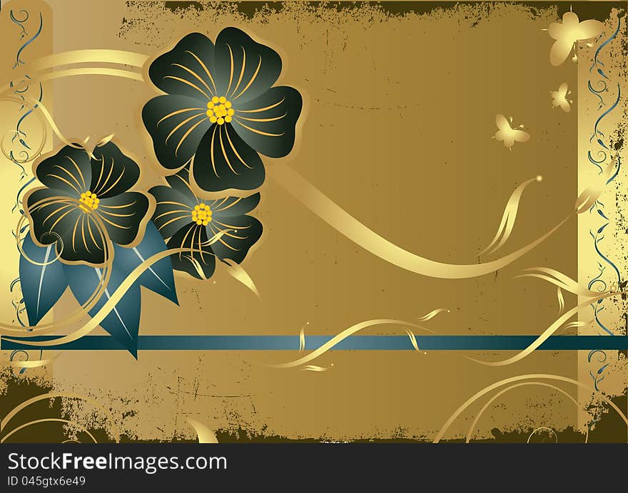 Abstract grunge floral background. Vector. Abstract grunge floral background. Vector