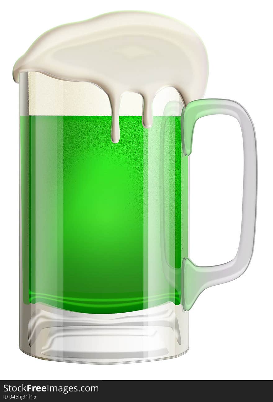 Green Beer for St. Patrick's Day. Green Beer for St. Patrick's Day