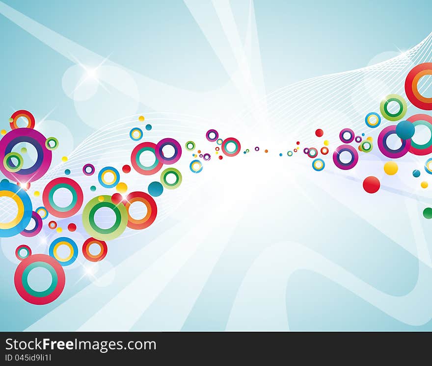 Abstract background with colored circles