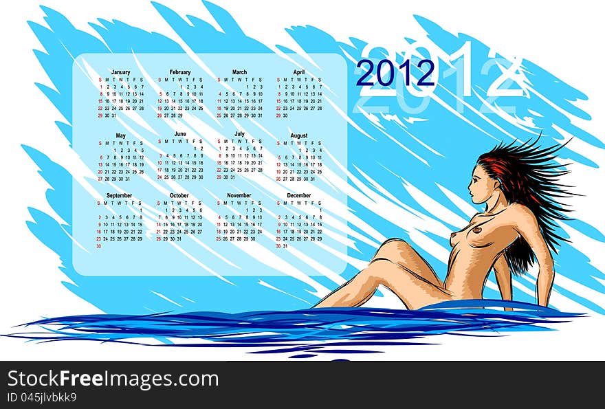 Calendar 2012, The  Naked Girl.