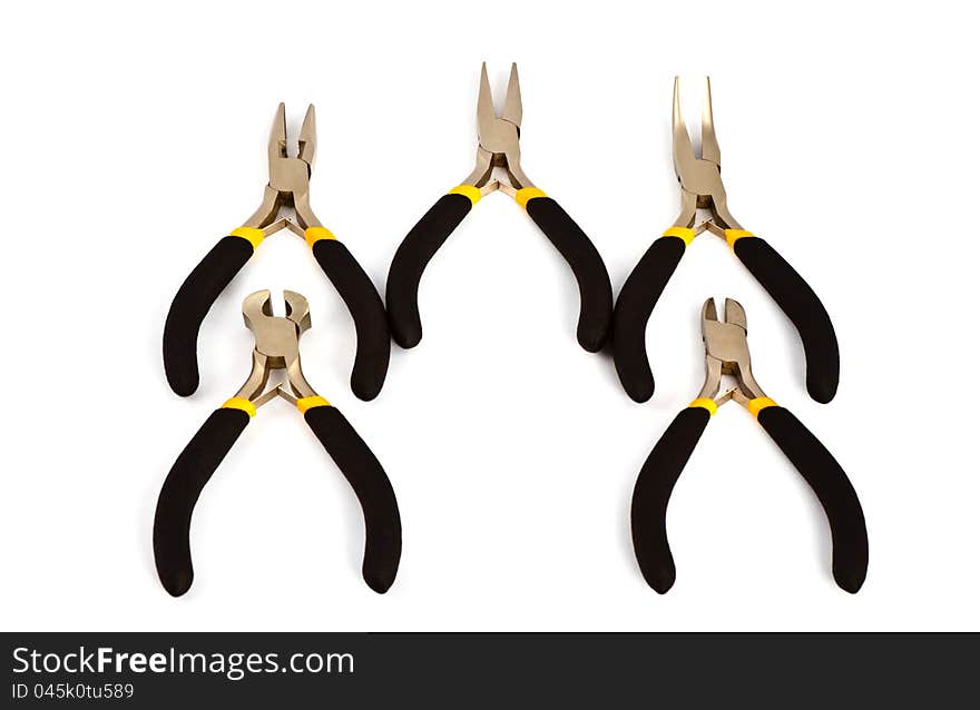 Pliers Set With Black-yellow Handle