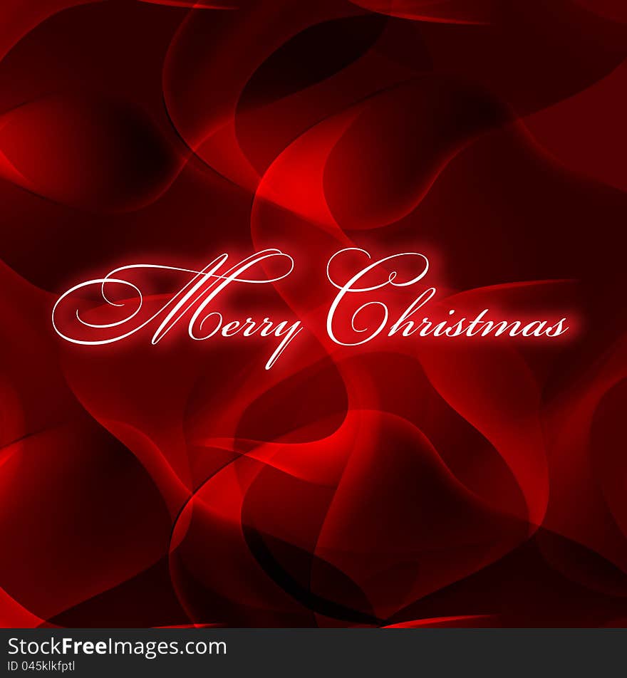 Christmas on red abstract background