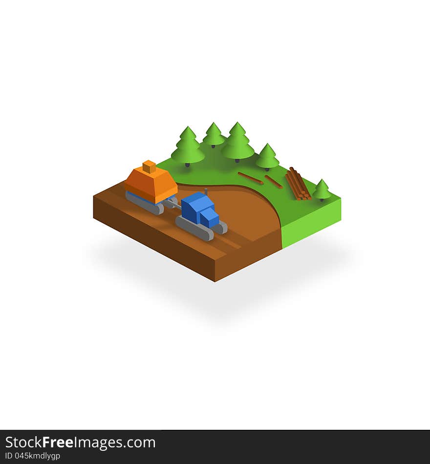 Forest job icon illustration for you design