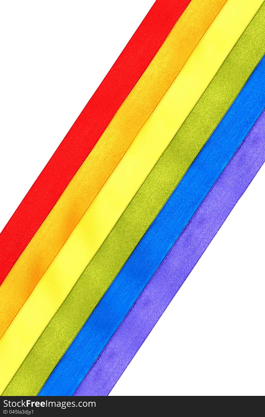 Rainbow flag background made of wide stripes