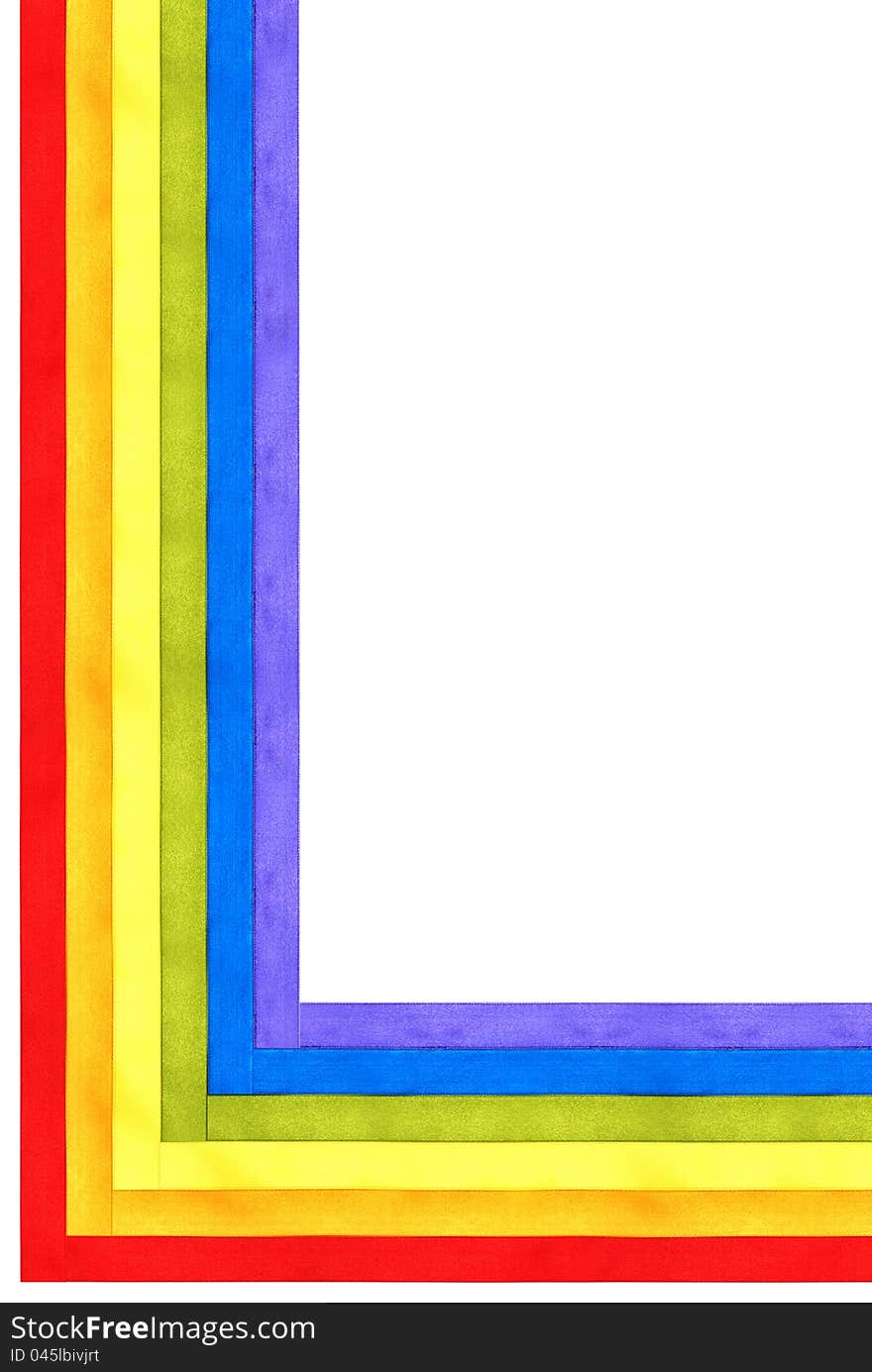 Rainbow flag background made of slim stripes