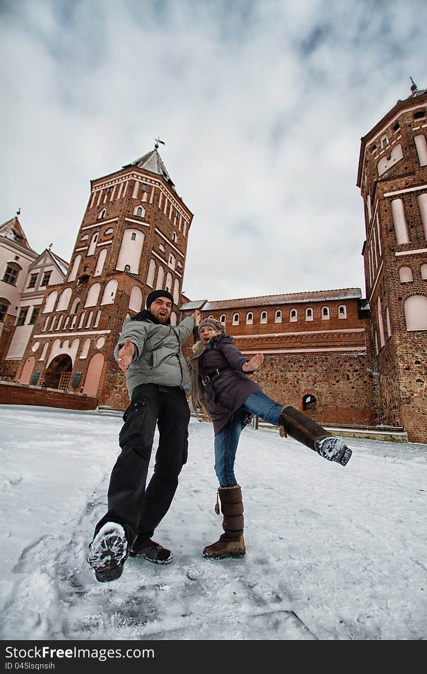 A merry journey in love. The ancient castle.