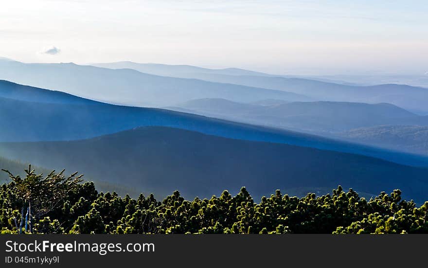 Mountains autumn landscape