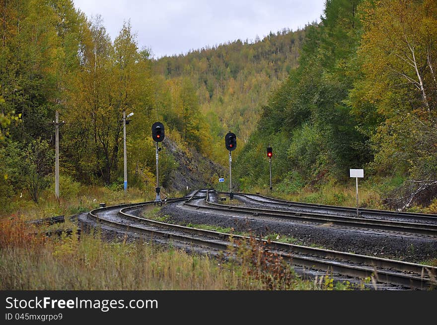 Railway in the mountains