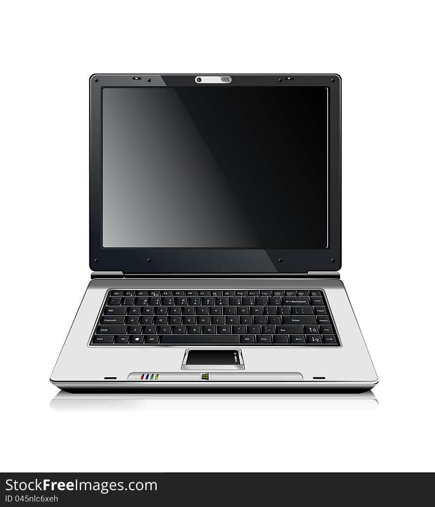 Stylish professional icon of the laptop for your site.