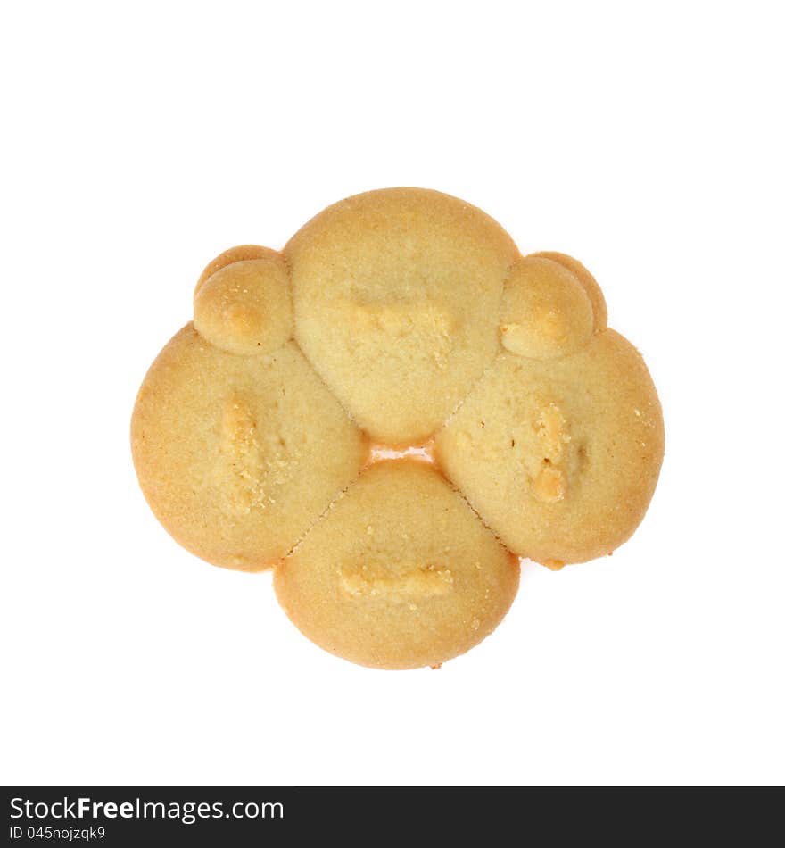 Cookie sweets on white background