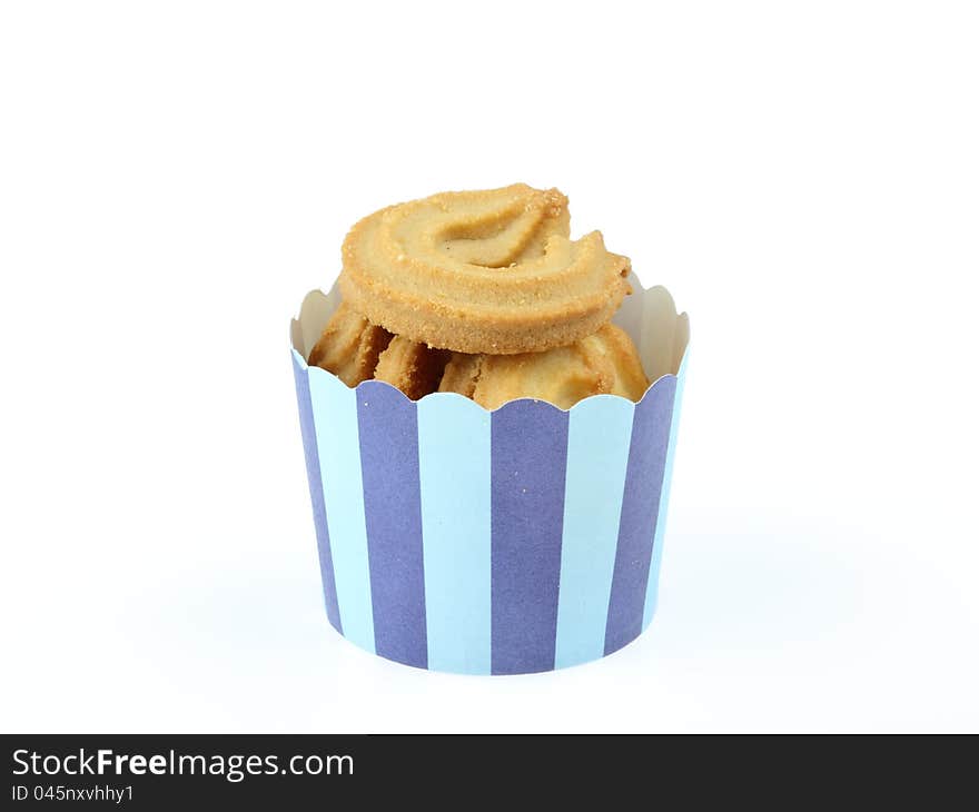 Cookie sweets on white background