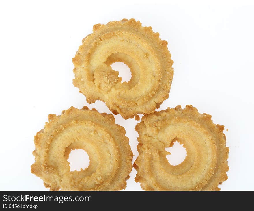 Cookie sweets on white background