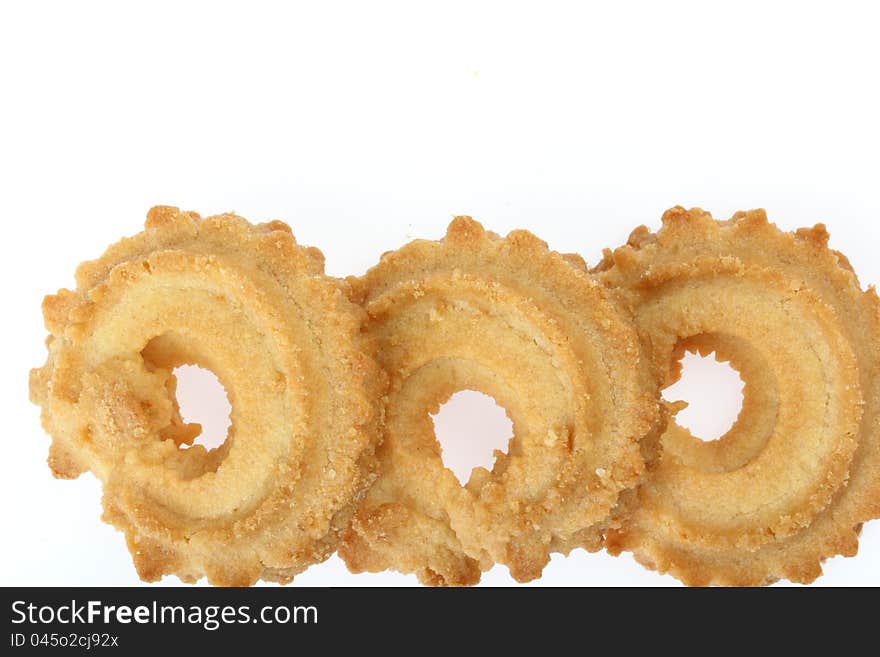 Cookie sweets on white background