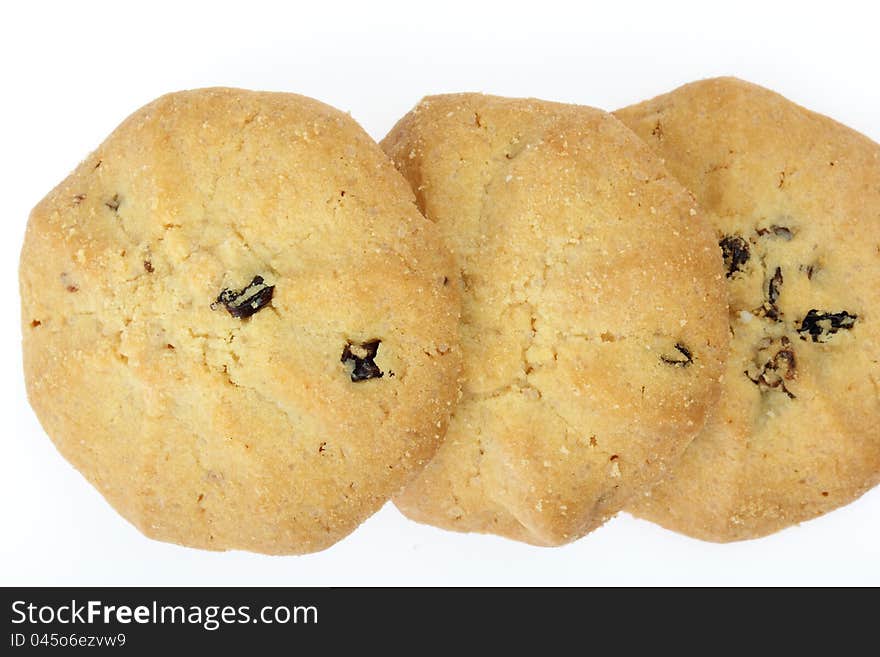 Cookie sweets on white background