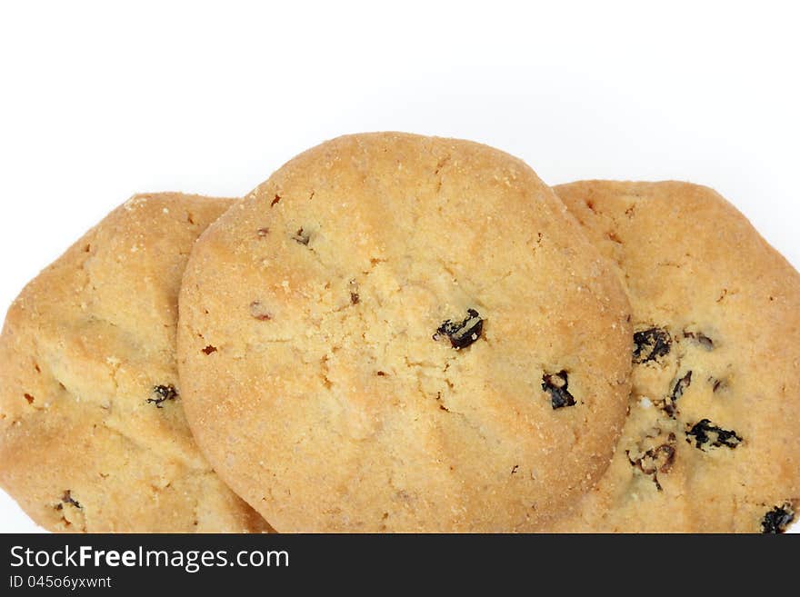 Cookie sweets on white background