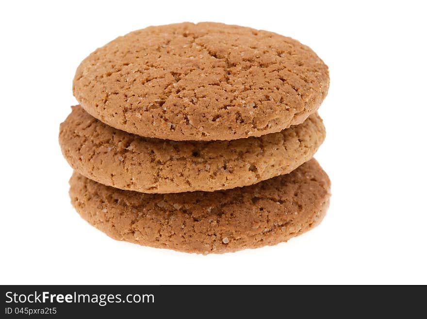 Cookies isolated on the white . Cookies isolated on the white .