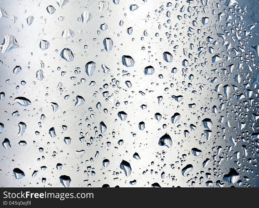 Water drops on glass surface. Water drops on glass surface