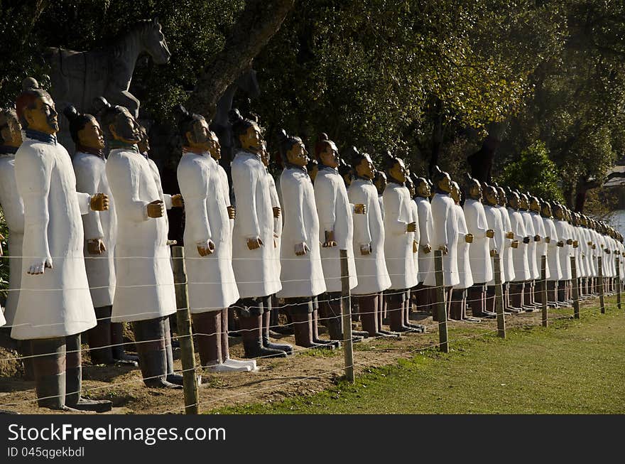 Lineup Of Terracotta Soldiers