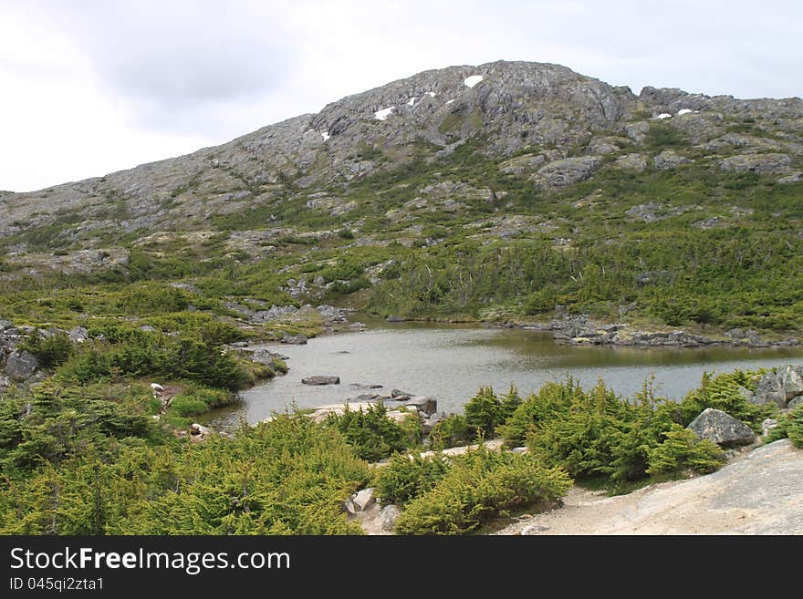 Mountain lake in Yukon territories, BC, Canada. Mountain lake in Yukon territories, BC, Canada