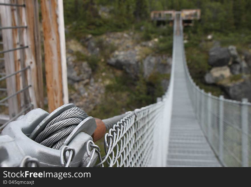 Yukon Suspension Bridge near Fraser, BC