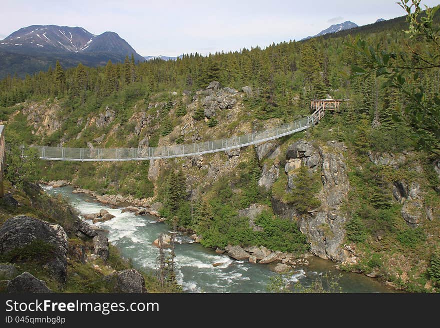 Yukon Suspension Bridge near Fraser, BC