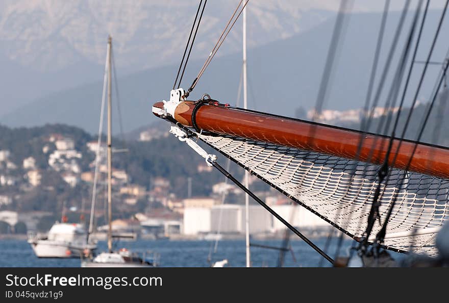 Detail of old italian vessel. Detail of old italian vessel