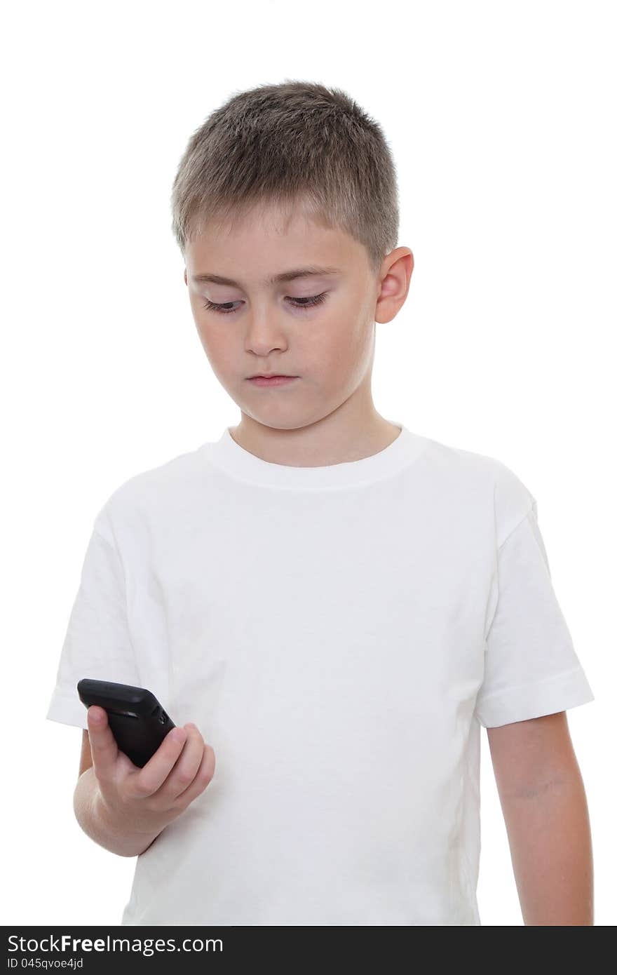 Boy with mobile phone