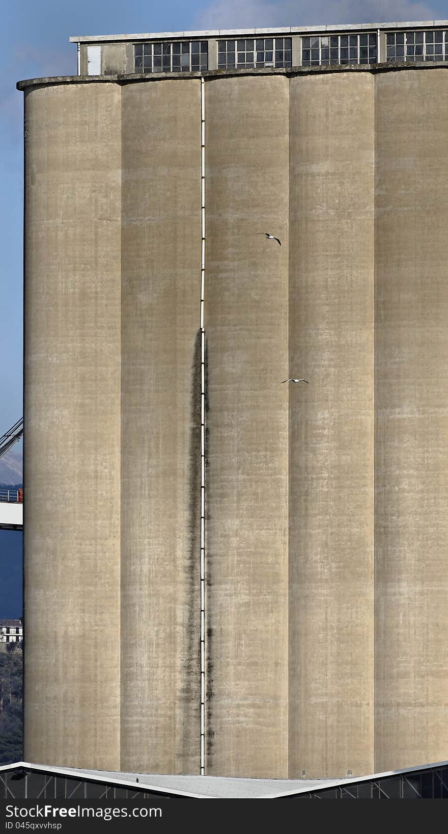 Detail of silos in the port of la spezia. Detail of silos in the port of la spezia