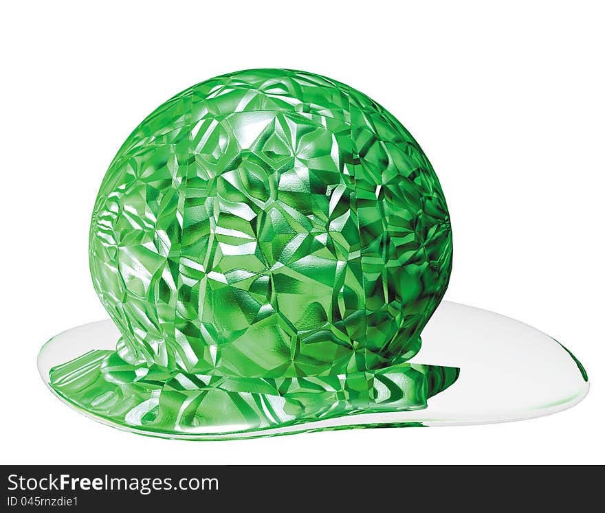 3D rendered large green gel