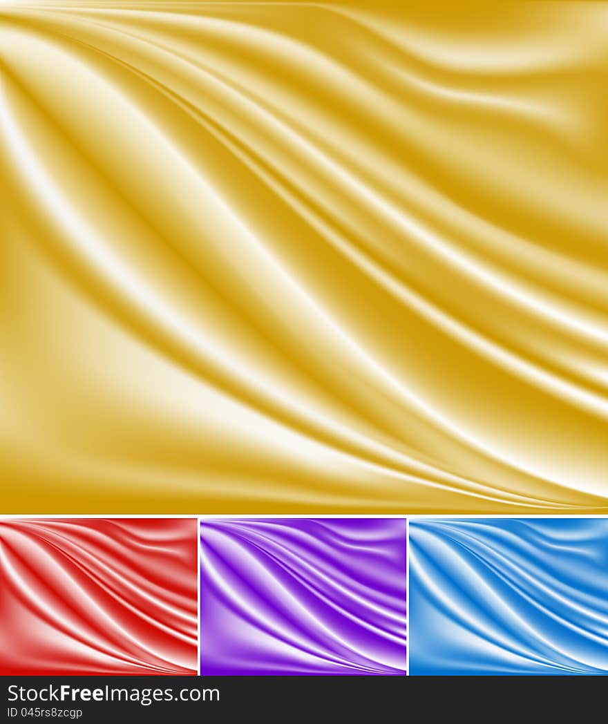 Abstract golden wave background