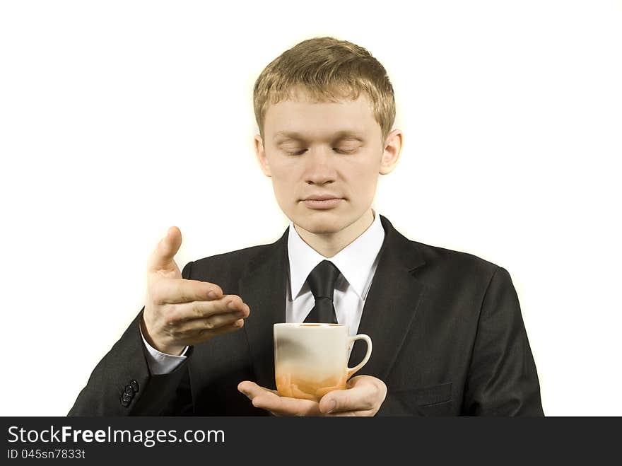 Man With Cup Of Coffee