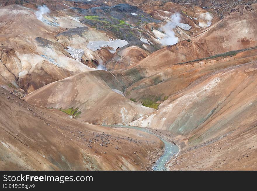 Colorful mountains in Iceland