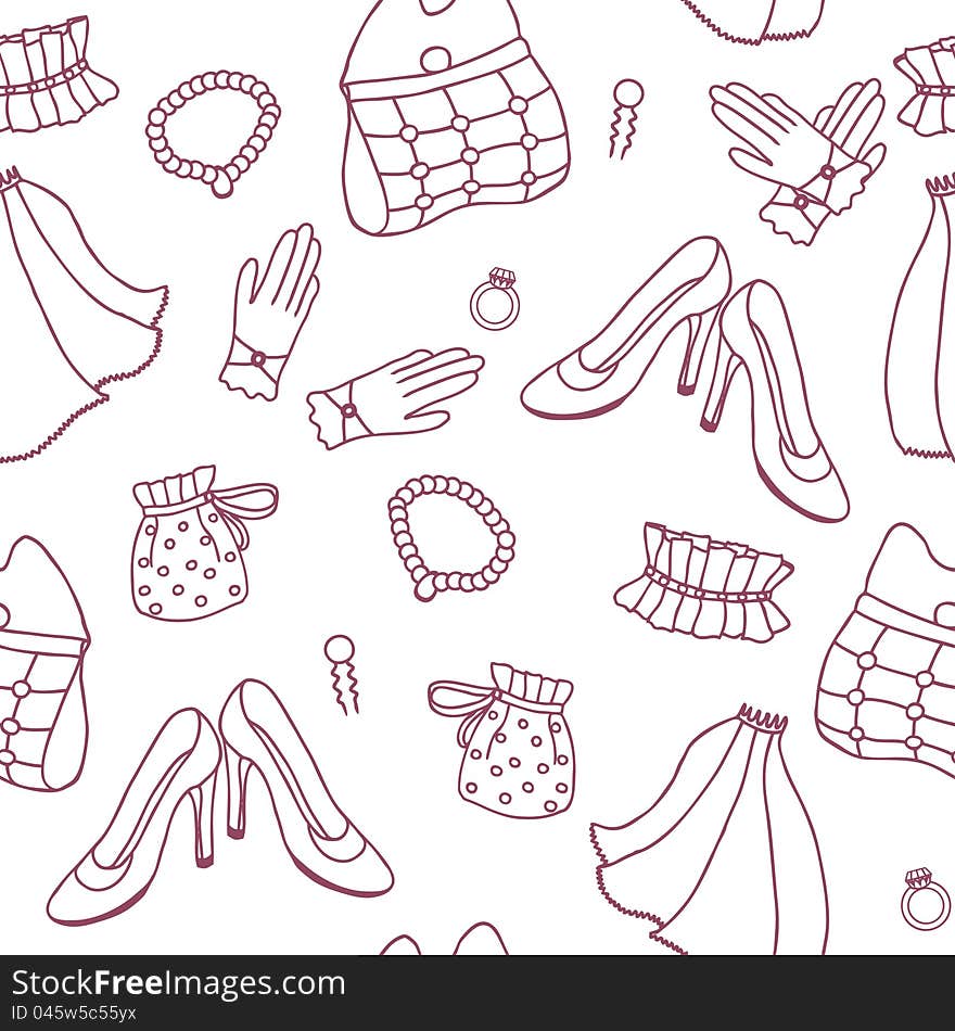 Graphic Wedding Seamless Pattern