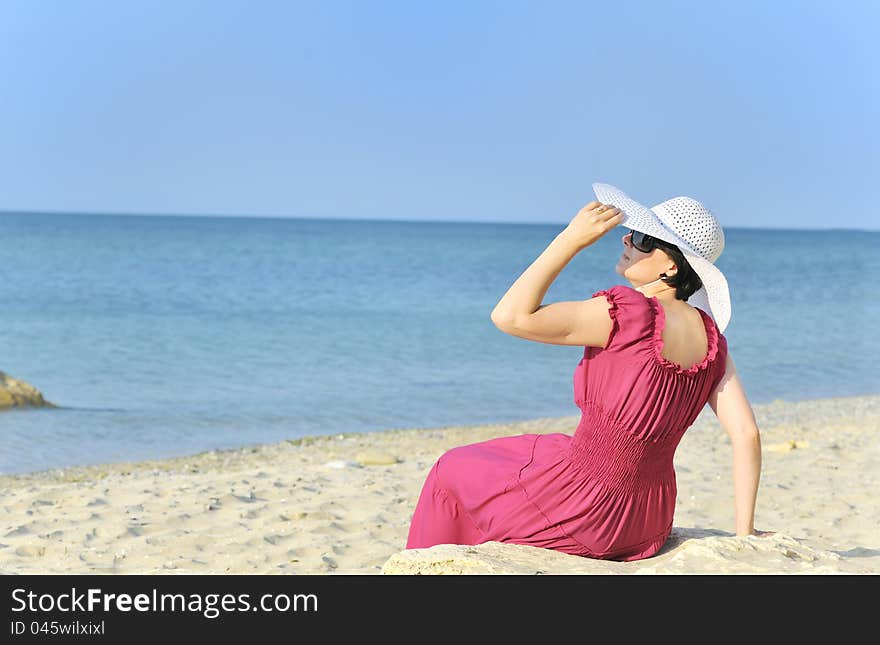 Young woman portrait on the beach