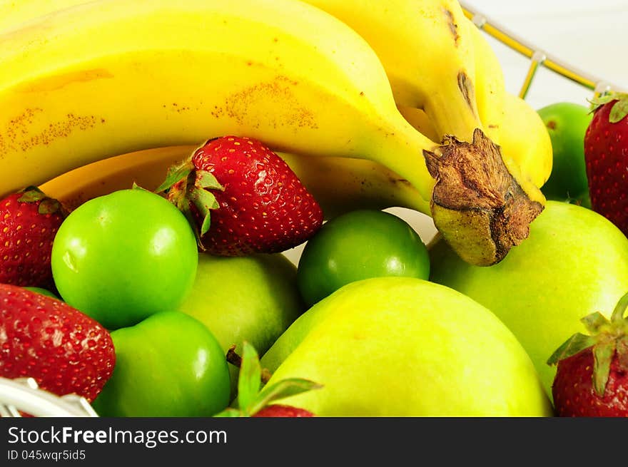 Variety of fruits as a background